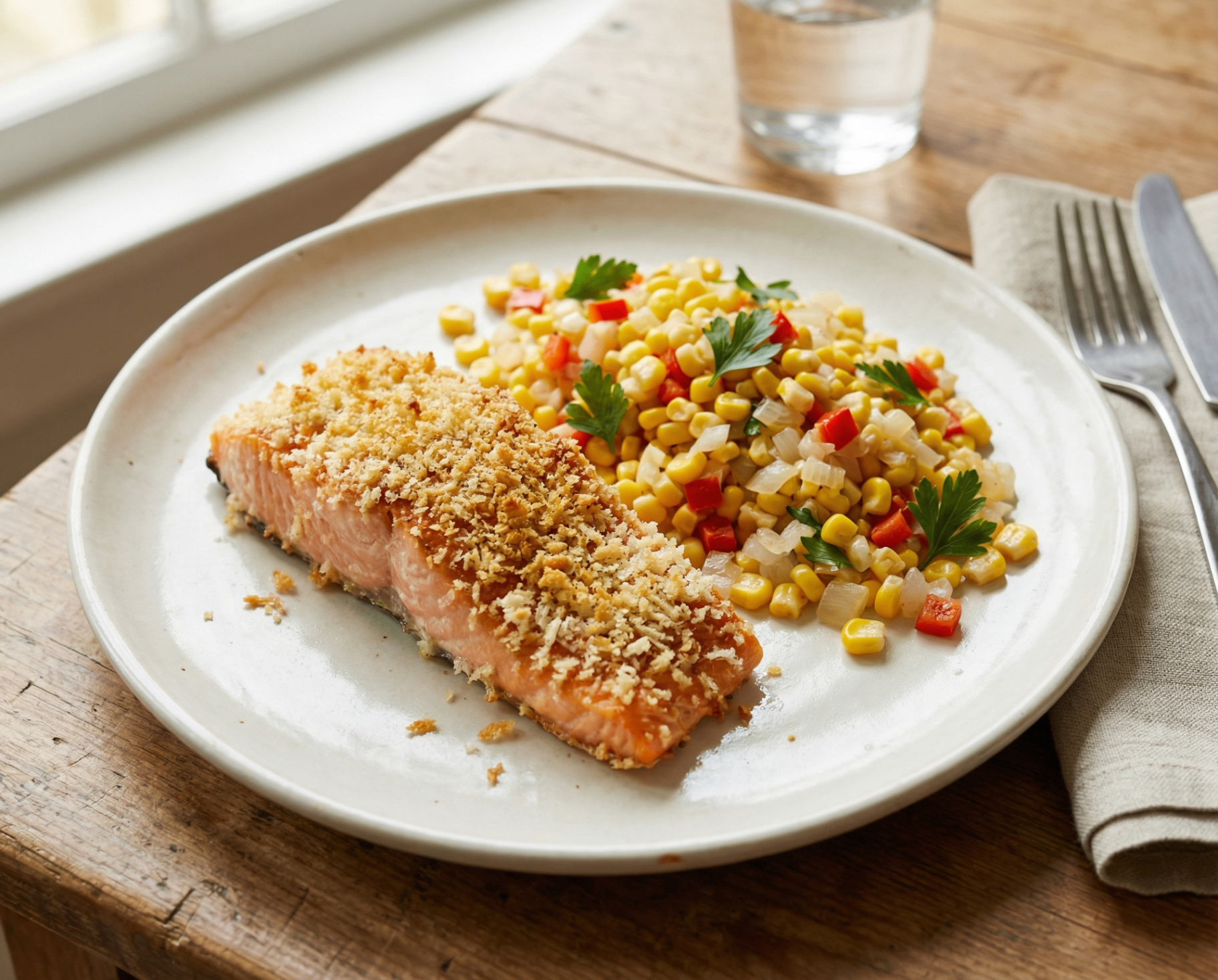 Panko-Crusted Salmon